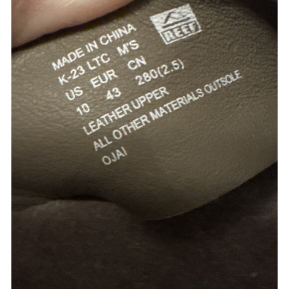 Reef OJAI Fossil Brown Suede & Leather Cushion Comfort Flip-Flop Men's Size 10 - Picture 5 of 6